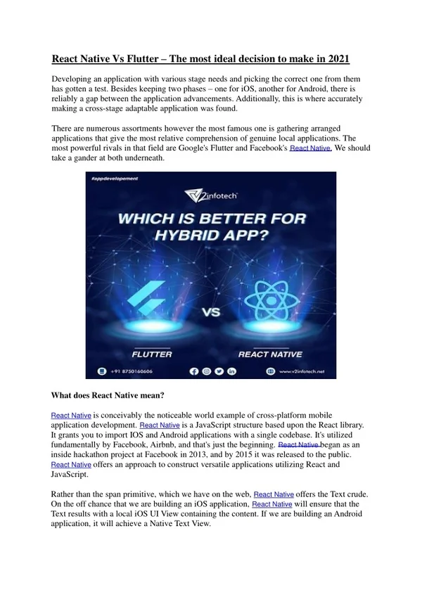 react native vs flutter the most ideal decision