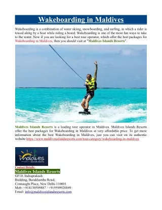 wakeboarding in maldives