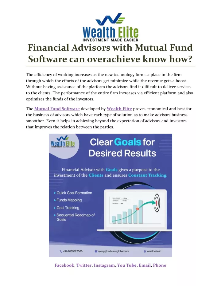 financial advisors with mutual fund software
