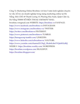 c ng ty marketing online broshine