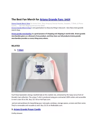 Ariana Grande Merchandise