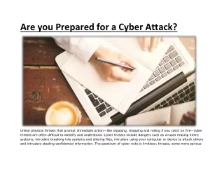 are you prepared for a cyber attack