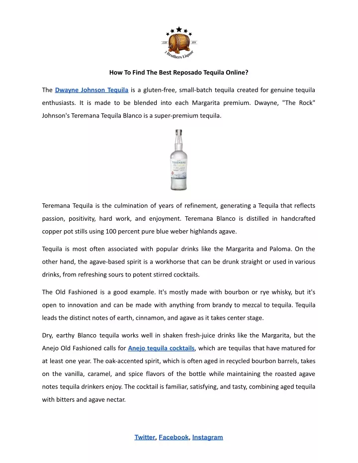 how to find the best reposado tequila online