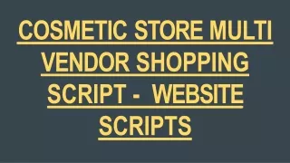 cosmetic store multi vendor shopping script
