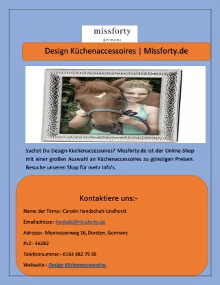 Design Küchenaccessoires | Missforty.de