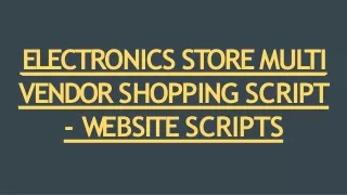 e l ect r onics s t o r e mu l ti vendor