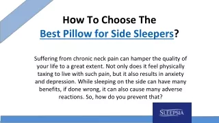 How to choose the best pillow for side sleepers