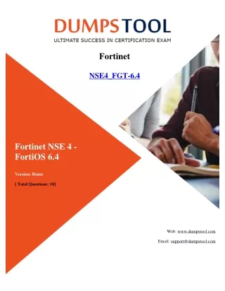 [DumpsTool.com] Fortinet NSE4_FGT-6.4 Dumps PDF with Printable Practice Questions