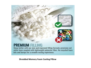 shredded memory foam cooling pillow