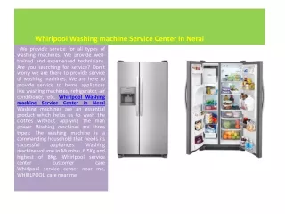 whirlpool washing machine service center in neral