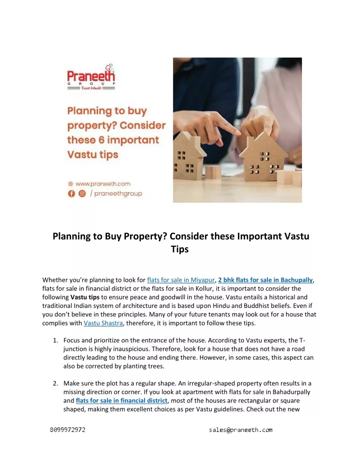 planning to buy property consider these important