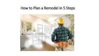 How to Plan a Remodel in 5 Steps