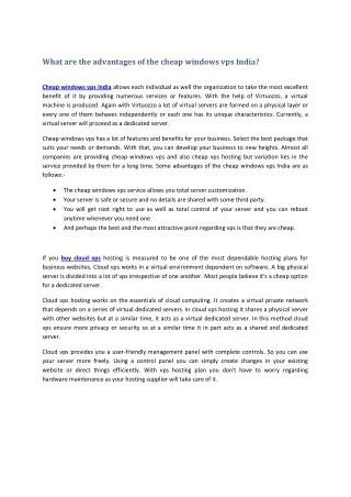 what are the advantages of the cheap windows