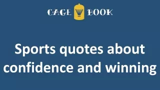 Sports quotes about confidence and winning