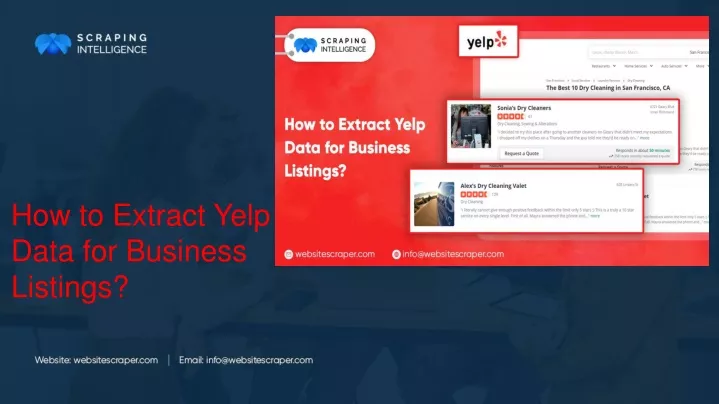 how to extract yelp data for business listings