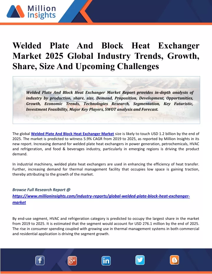 welded plate and block heat exchanger market 2025