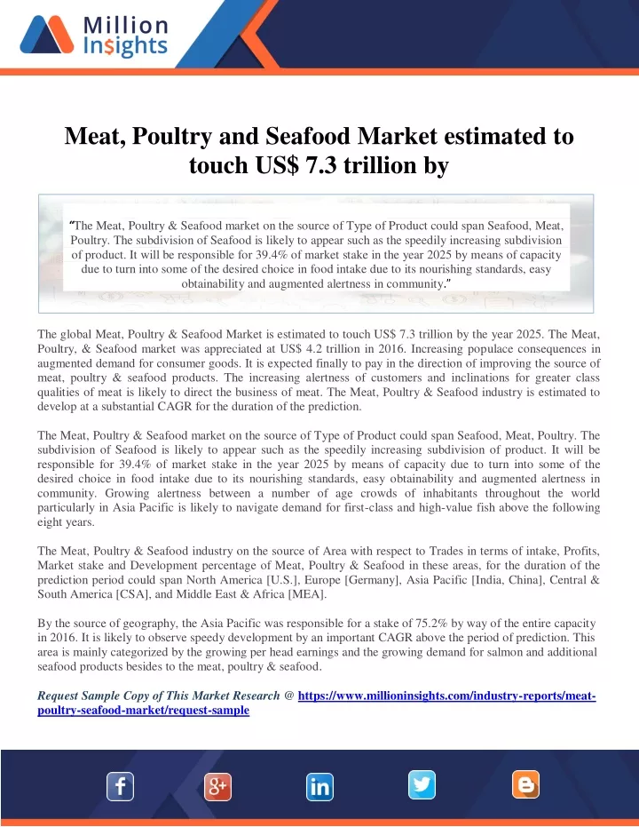 meat poultry and seafood market estimated