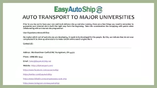 auto transport to major universities