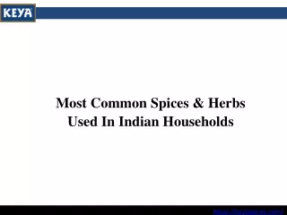 most common spices herbs used in indian households