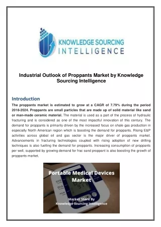 industrial outlook of proppants market