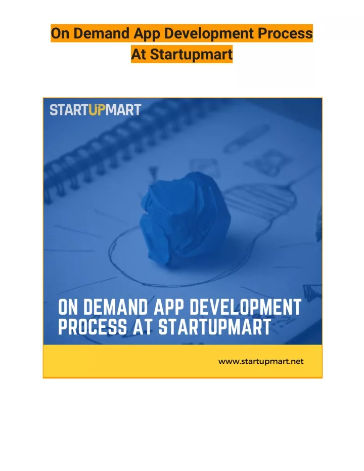 on demand app development process at startupmart