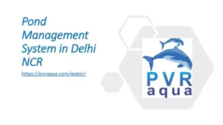 pond management system in delhi ncr