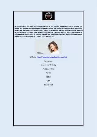internetandtvpricing com is a renowned platform