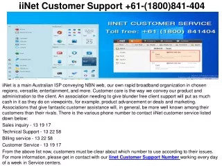 iinet customer support 61 1800 841 404