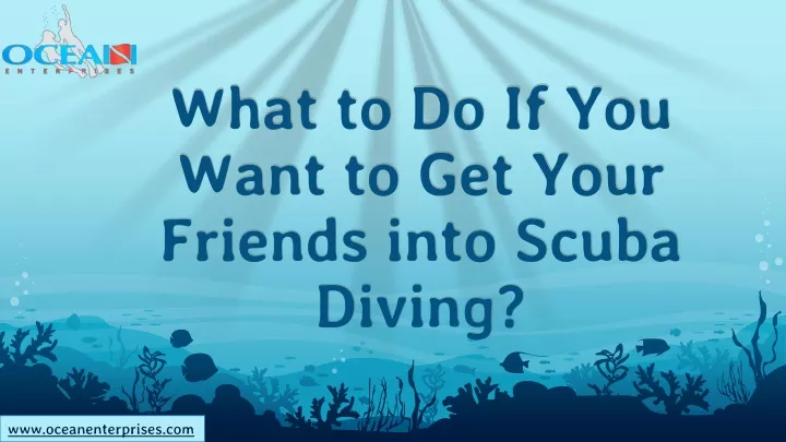 what to do if you want to get your friends into scuba diving