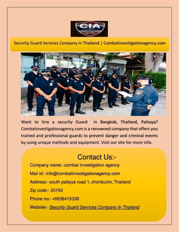 security guard services company in thailand