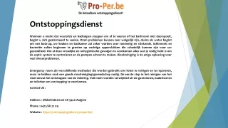 ontstoppingsdienst