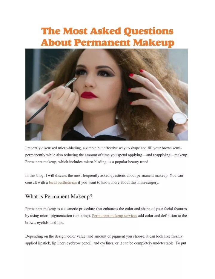 the most asked questions about permanent makeup