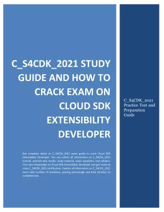 c s4cdk 2021 study guide and how to crack exam