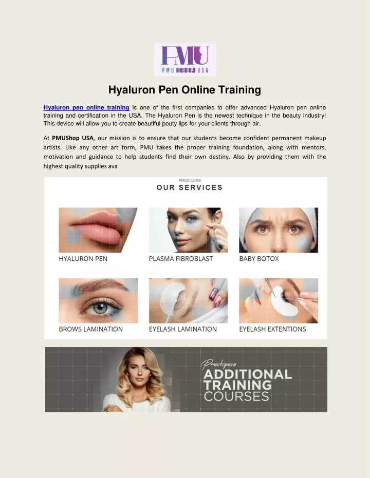 hyaluron pen online training