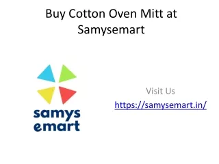 Buy Oven Mitt Red at Samysemart
