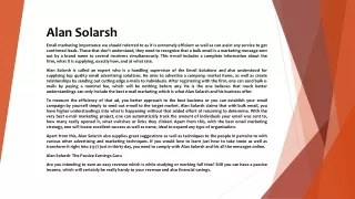 alan solarsh