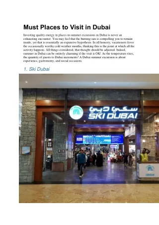 must places to visit in dubai