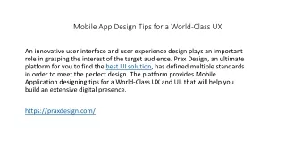 mobile app design tips for a world class ux