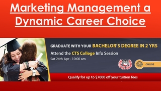 Marketing Management A Dynamic Career Choice