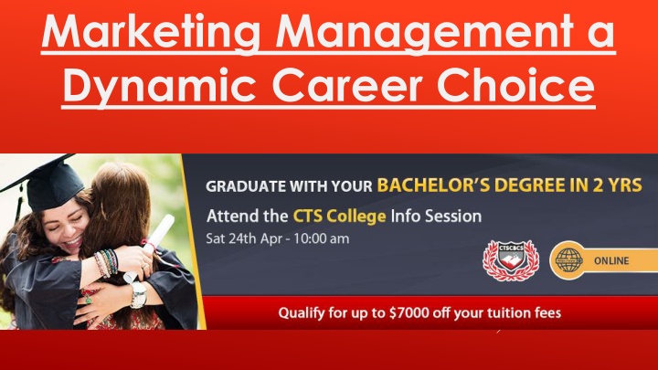 marketing management a dynamic career choice
