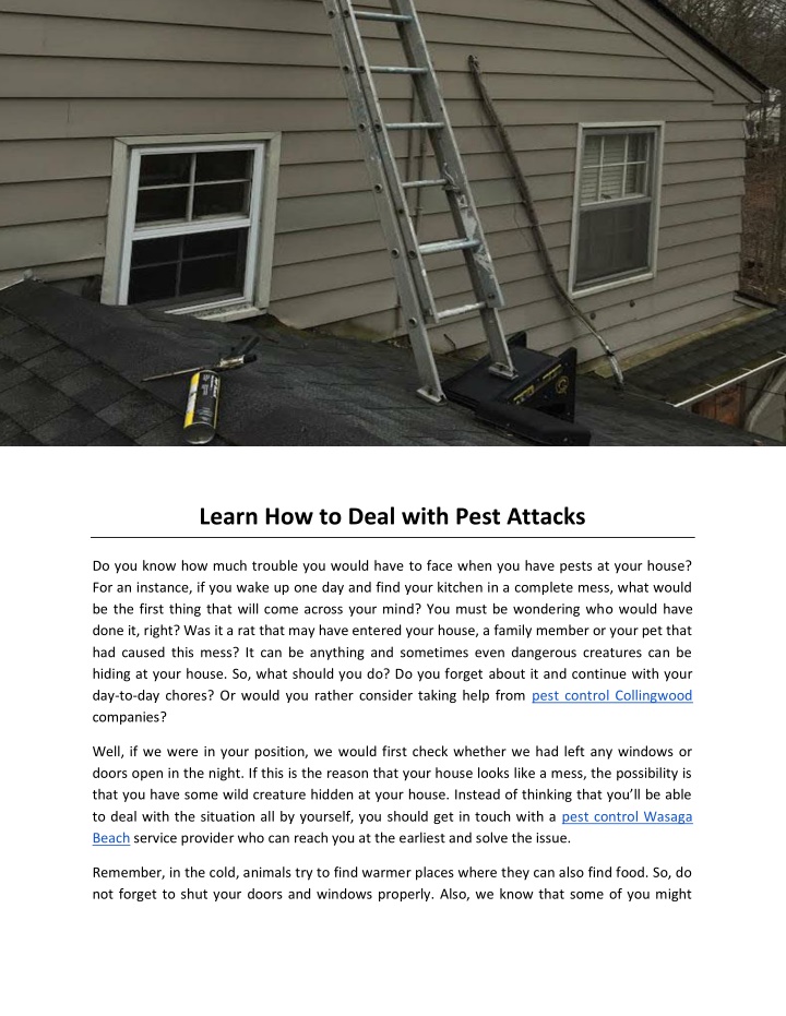 learn how to deal with pest attacks