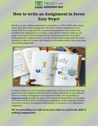 how to write an assignment in seven easy steps