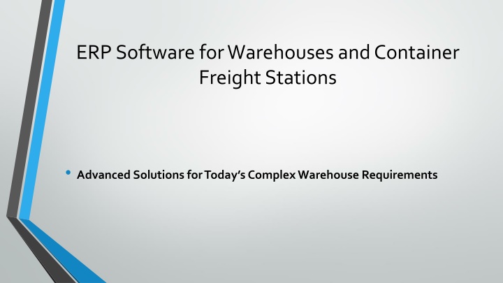 erp software for warehouses and container freight stations