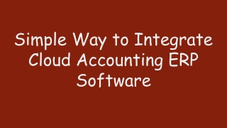 simple way to integrate cloud accounting