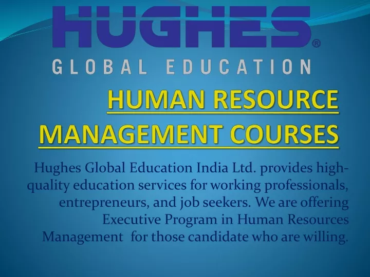 human resource management courses
