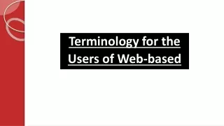 important terminology for the users of web based services