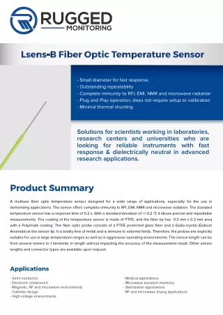 Semiconductor Temperature Sensors  LSENSB  Rugged Monitoring