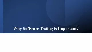 why software testing is important