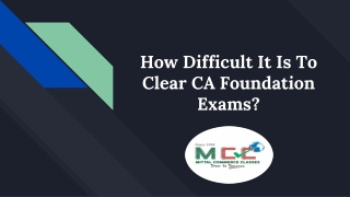How Difficult It Is To Clear CA Foundation Exams?