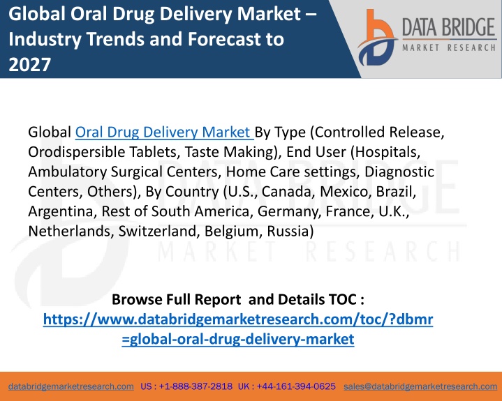 global oral drug delivery market industry trends